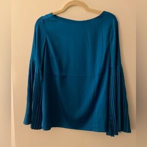 The Limited Peacock blue silk top blouse